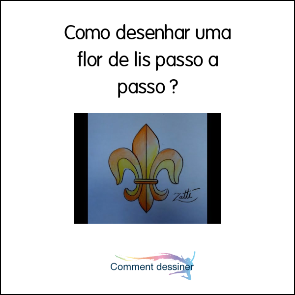 Como desenhar uma flor de lis passo a passo